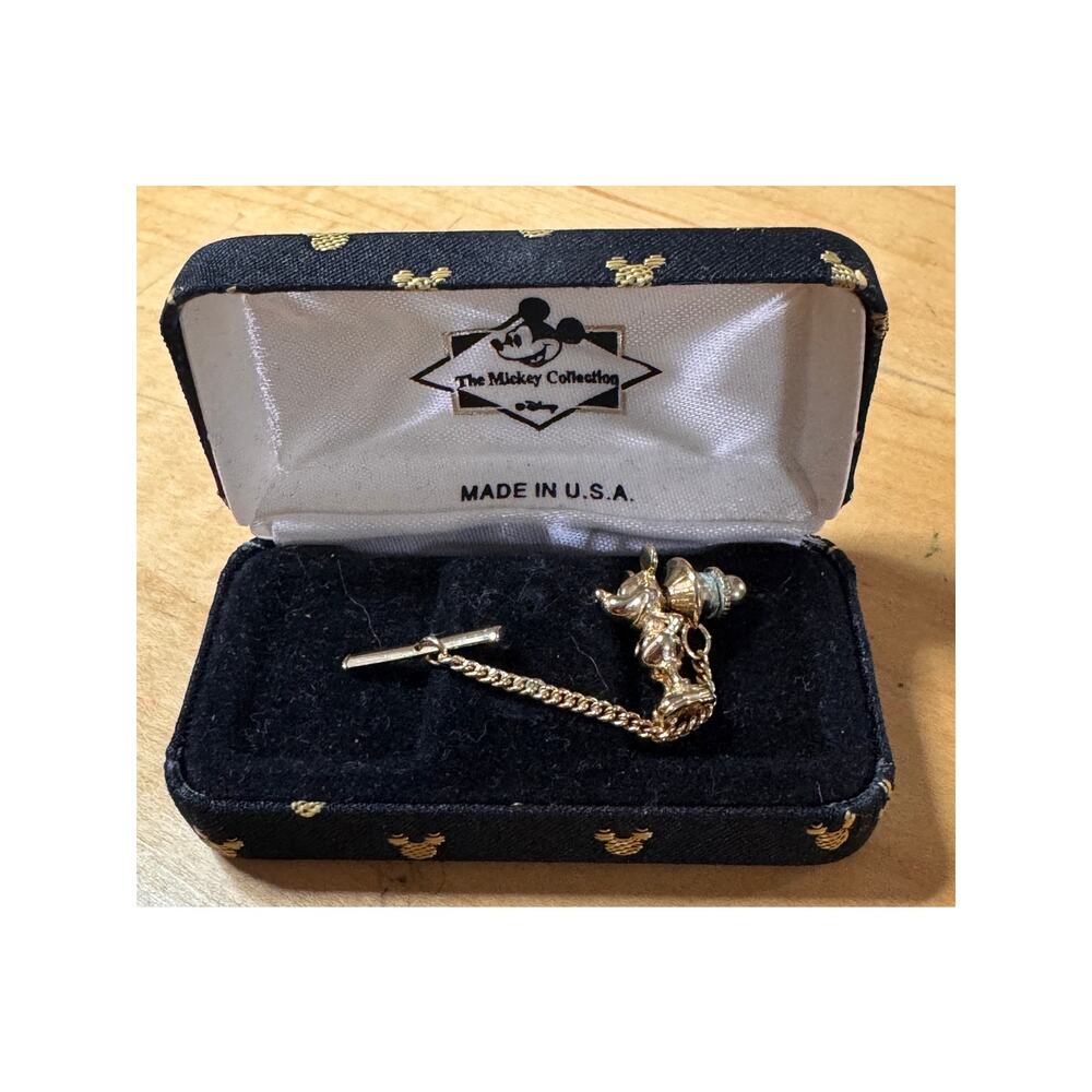 Disney Mickey Mouse goldtone tie tack pin